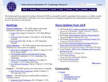 Tablet Screenshot of iacr.org